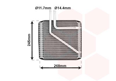 VAN WEZEL Förångare till AC 1800V270 1800V270 VAN WEZEL förångare HONDA INTEGRA