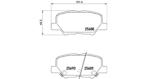 MAGNETI MARELLI Remblokken 363700461111 Remblokkenset voor schijfrem MITSUBISHI MAGNETI MARELLI 363700461111