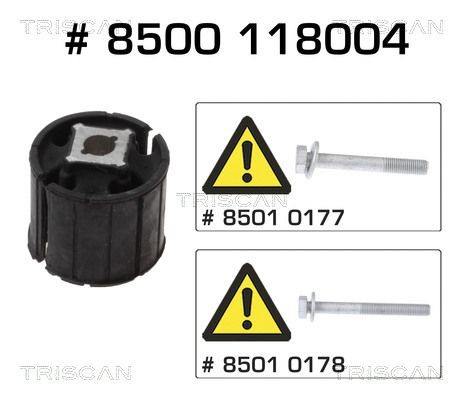 TRISCAN Supporto assale 8500 118004 8500 118004 costo Supporto assale Volkswagen TOURAN TRISCAN