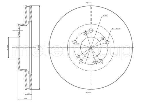 METELLI Jarrulevy 23-0503C 23-0503C METELLI Jarrulevyt Nissan 350 Z hinta