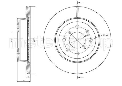 METELLI Δισκόπλακα 23-0839C Δίσκος φρένων METELLI GLK 23-0839C φθηνά