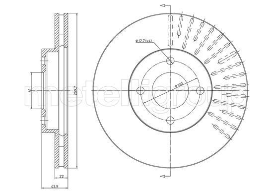 METELLI Disque de frein 23-1659C 23-1659C Disques de frein METELLI NISSAN 350 Z