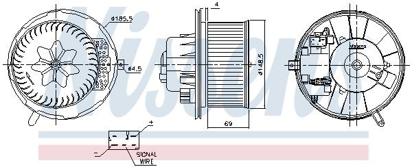 NISSENS Ventilador do habitáculo 87762 87762 Ventilador do habitáculo NISSENS VW CADDY