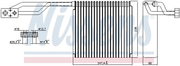 NISSENS Air conditioning evaporator 92326 NISSENS 92326 genuine Chrysler Stratus JX Convertible ac evaporator price