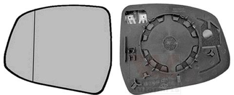 VAN WEZEL Mirror Glass, outside mirror 1866837 FORD TRANSIT COURIER VAN WEZEL glass for wing mirror 1866837