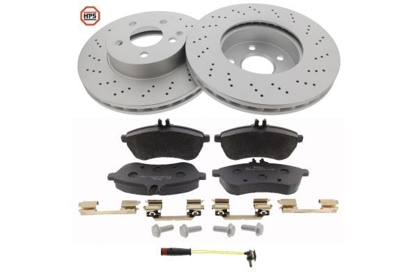 MAPCO Disques et plaquettes de freins 47907HPS MAPCO 47907HPS Kit de freins Citroën AX d'origine