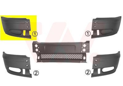 VAN WEZEL Προφυλακτήρας 1898564 VAN WEZEL 1898564 Προφυλακτήρας Ford Sierra MK2 τιμες