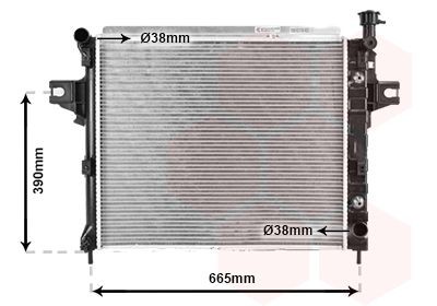 Radiators, Motora dzesēšanas sistēma VAN WEZEL 21002044 VAN WEZEL 21002044 Ūdens radiatori Jeep GRAND CHEROKEE 1999