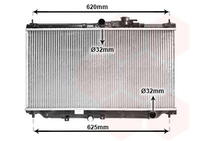VAN WEZEL Radiator, motorkjøling 25002016 Radiator VAN WEZEL 200 25002016 billige