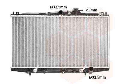 Radiaator, mootorijahutus VAN WEZEL 25002119 VAN WEZEL 25002119: Mootori jahutusradiaator Honda ACCORD 2002