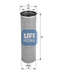 UFI Sekundārā gaisa filtrs 27.549.00 Sekundārā gaisa filtrs UFI Mercedes-Benz S Klase 27.549.00