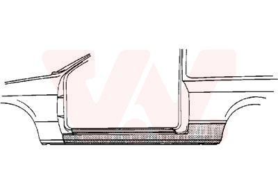 Foor board, door sill VAN WEZEL 2523102 VAN WEZEL 2523102 Μαρσπιέ HONDA CR-V 1999