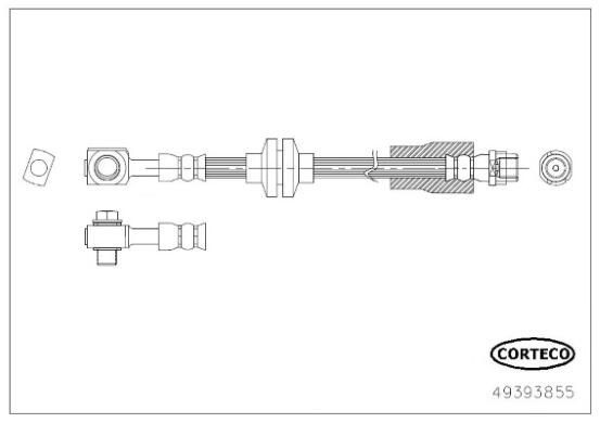 CORTECO Remslang 49393855 Opel VIVARO Remslang CORTECO 49393855