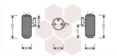 VAN WEZEL Secador, ar condicionado 2700D084 2700D084 Filtro secador MAZDA RX-8 VAN WEZEL