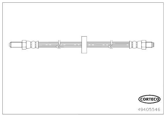 CORTECO Bromsslang 49405546 Jaguar XJ40 Bromsslang CORTECO 49405546