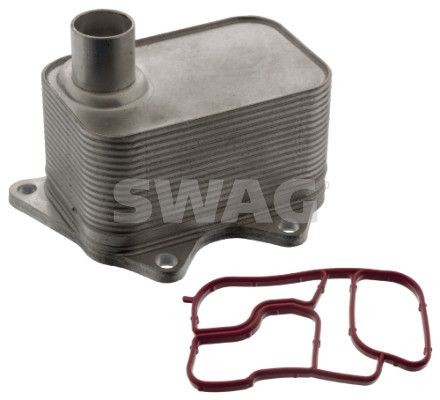 SWAG Oliekoeler 30 10 0856 Oliekoeler van de motor SKODA SWAG 30 10 0856