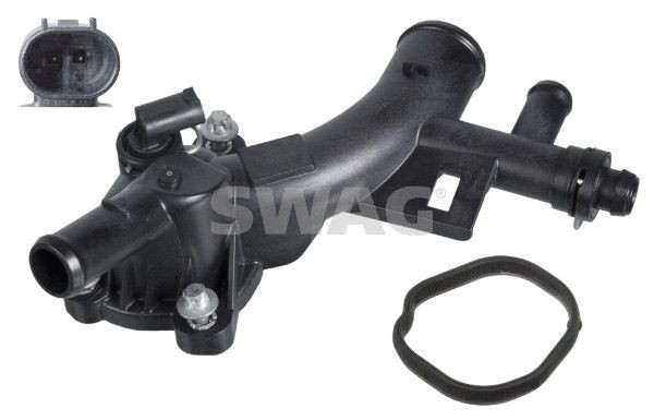 SWAG Flens koelvloeistof 40 10 3086 40 10 3086 Koelvloeistofflens FORD C-MAX SWAG