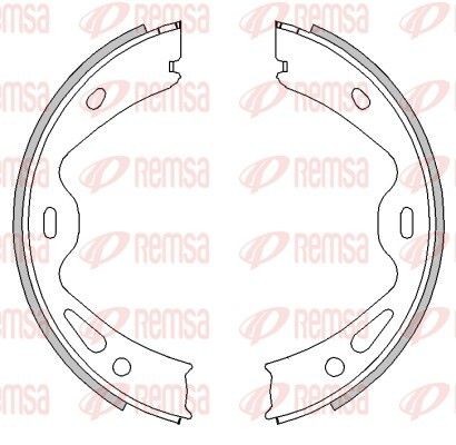 REMSA Bremseskosett, håndbrems 4613.00 4613.00 Håndbrekksko HYUNDAI ATOS REMSA