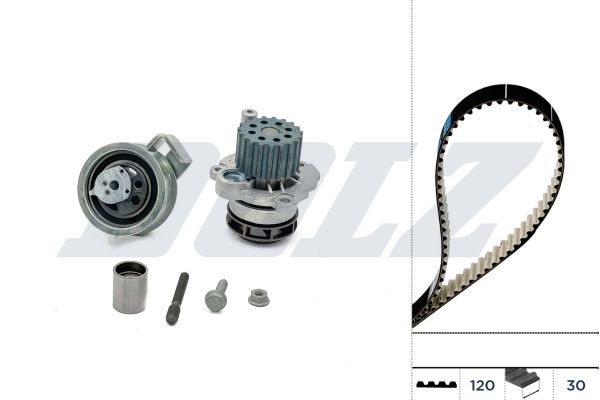 DOLZ Kamremssats med vattenpump KD105 KD105 DOLZ vattenpumpar + kamremssats Volkswagen TOURAN