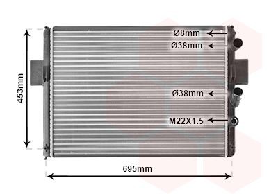 VAN WEZEL Radiators, Motora dzesēšanas sistēma 28002061 28002061 Dzesēšanas radiatori IVECO Daily VAN WEZEL