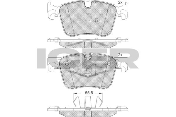 ICER Piduriklotsid 182166-203 Piduriklotsid ICER AURIS 182166-203 odav