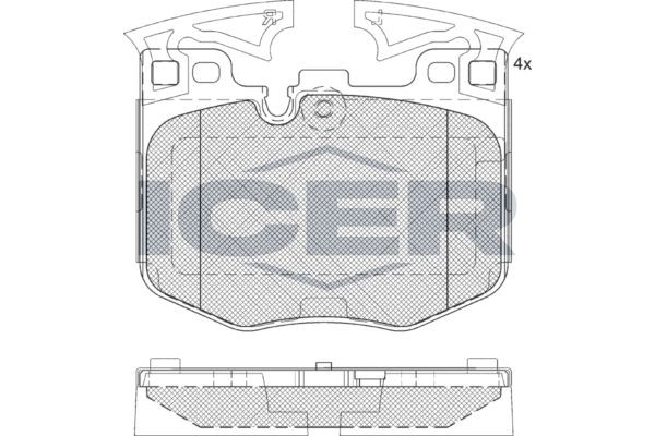 ICER Pastilhas de travão 182280 Pastilha ICER FORTUNER 182280 baratos