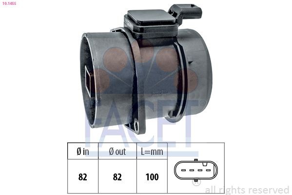 FACET Luchtmassameter (LMM) 10.1455 10.1455 Luchtmassameter (LMM) FACET HYUNDAI ix20
