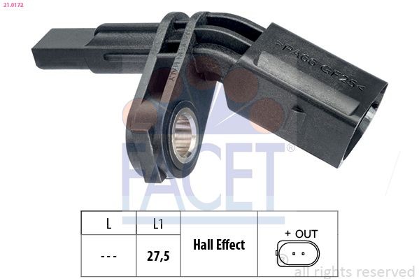 FACET ABS sensor 21.0172 FACET 21.0172 Elroq (PYL) abs sensor price