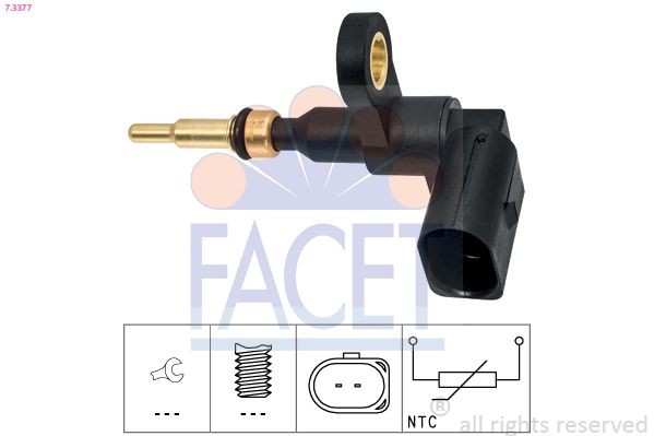 FACET Sensor, coolant temperature 7.3377 FACET 7.3377 Sensor, coolant temperature