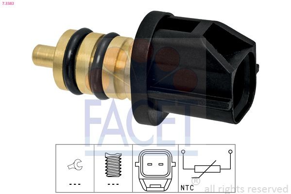 FACET Sensor, motortemperatur 7.3383 FACET 7.3383 Kjølevæsketemperatursensor Kia Soul AM pris