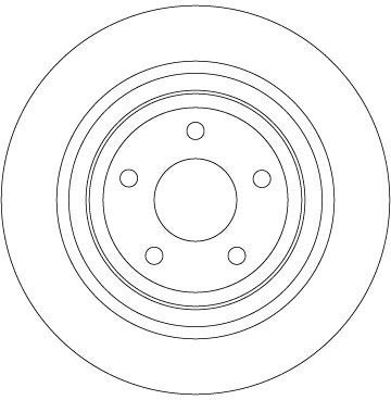 TRW Bremseskive DF6872 TRW DF6872 Skiver Ford KUGA originale