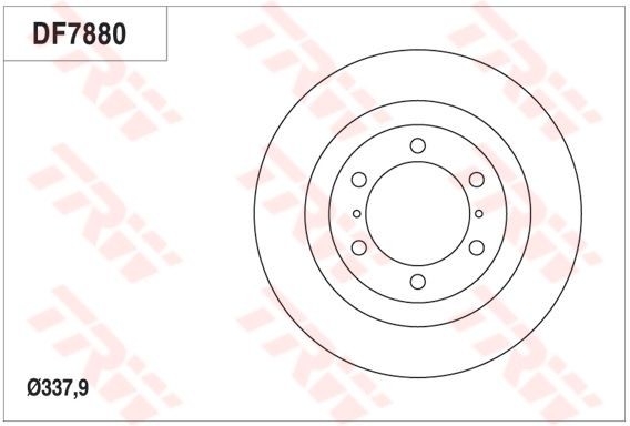 TRW Δισκόπλακα DF7880S Αγωνιστικές δισκόπλακες TRW Lexus RX DF7880S