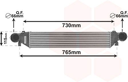 VAN WEZEL Intercooler 30004380 VAN WEZEL 30004380 Mercedes W203 Ladeluftkøler pris