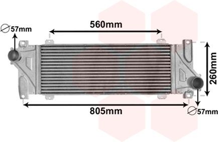 VAN WEZEL Intercooler 30004448 VAN WEZEL 30004448 Sprinter 3-T Ladvogn/Chassis (W903) Ladeluftkøler pris