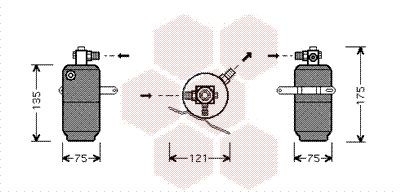 VAN WEZEL Secador, ar condicionado 3000D293 3000D293 Filtro secador MERCEDES-BENZ Classe C VAN WEZEL