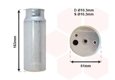 VAN WEZEL Secador, ar condicionado 3000D362 Filtro secador VAN WEZEL Mercedes-Benz Classe C 3000D362