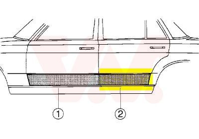 VAN WEZEL Dør, karosseri 3010177 VAN WEZEL 3010177 Dører tilbehør Subaru TRIBECA billige