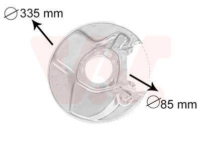 VAN WEZEL Splash Panel, brake disc 3010373 VAN WEZEL 3010373 genuine Mercedes W126 brake disc back plate price