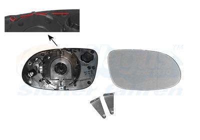 VAN WEZEL Mirror Glass, outside mirror 3014838 VAN WEZEL 3014838 MERCEDES-BENZ SLK glass for wing mirror replacement