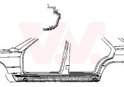 VAN WEZEL Foor board, door sill 3020110 Μαρσπιέ VAN WEZEL Volvo 480 E 3020110