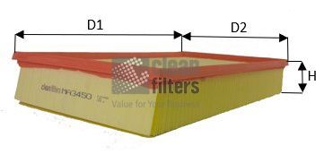 CLEAN FILTER Air filter MA3450 Audi Q3 CLEAN FILTER air filter MA3450