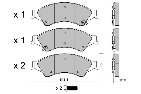 AISIN Τακάκια φρένων BPFO-1017 BPFO-1017 Τακάκια φρένων MAZDA CX-30 AISIN