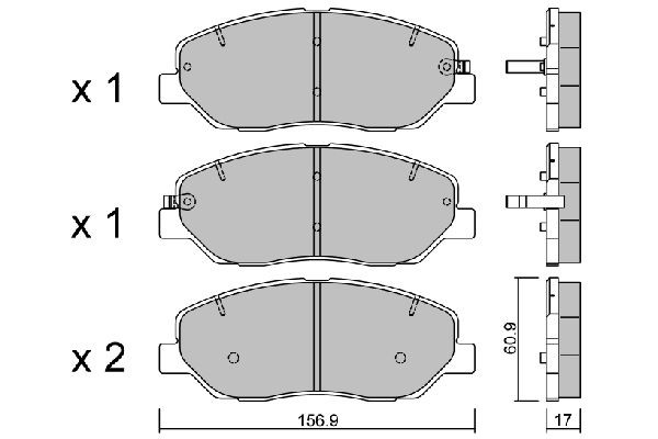 AISIN Brake pad set BPHY-1008 BPHY-1008 AISIN SSANGYONG racing brake pads