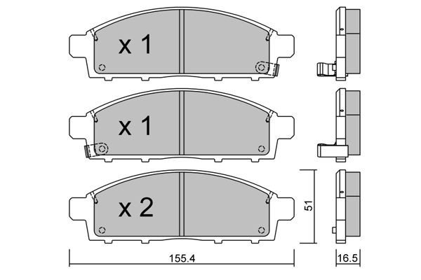 AISIN Τακάκια φρένων BPMI-1005 AISIN Αγωνιστικά τακάκια MASERATI BPMI-1005