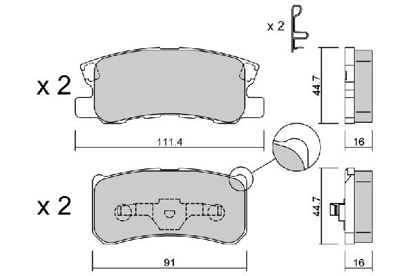 AISIN Brake pad set BPMI-2002 CITROЁN DS5 AISIN brake pads BPMI2002