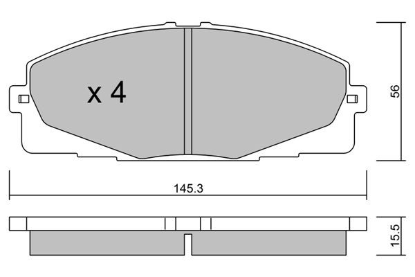 Plaquettes de frein AISIN BPTO-1025 AISIN BPTO-1025 Kit de plaquettes de frein TOYOTA HIACE 2016