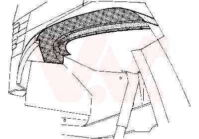 VAN WEZEL Iekšējā spārna daļa 3070357 3070357 Apdare riteņa niša VAN WEZEL MERCEDES-BENZ EQC