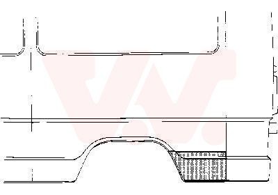 VAN WEZEL Sdovägg 3072143 Mercedes T1 601 Hjulhus VAN WEZEL 3072143