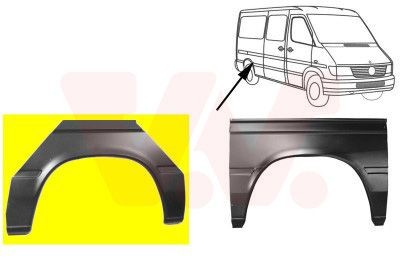 Kylkipaneeli VAN WEZEL 3075145 VAN WEZEL 3075145: Etupyöräkotelo ja takapyöräkotelo Volkswagen LT 1999