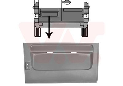 VAN WEZEL Rear door 3075149 MERCEDES-BENZ C-Class VAN WEZEL tailgate 3075149